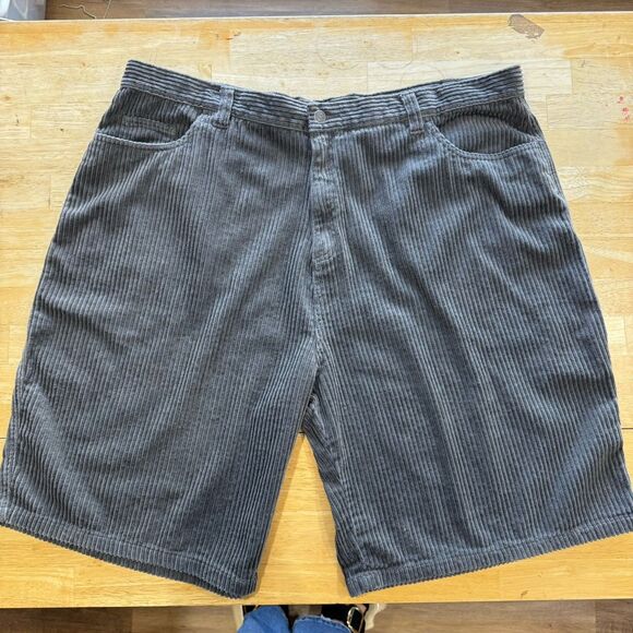 Billabong Shorts Men 42 Gray Corduroy 90s Y2K Beach Baggy Skate Grunge PRISTINE - Picture 2 of 13